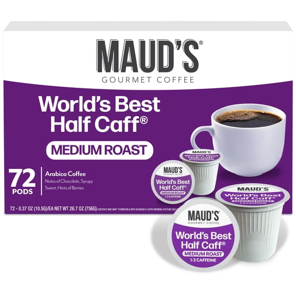 Maud's Half Caff Medium Roast Coffee Pods, 72 ct.