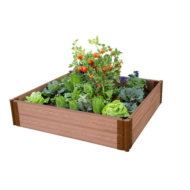 Classic Sienna Raised Garden Bed 4' x 4' x 11" - 1" Profile