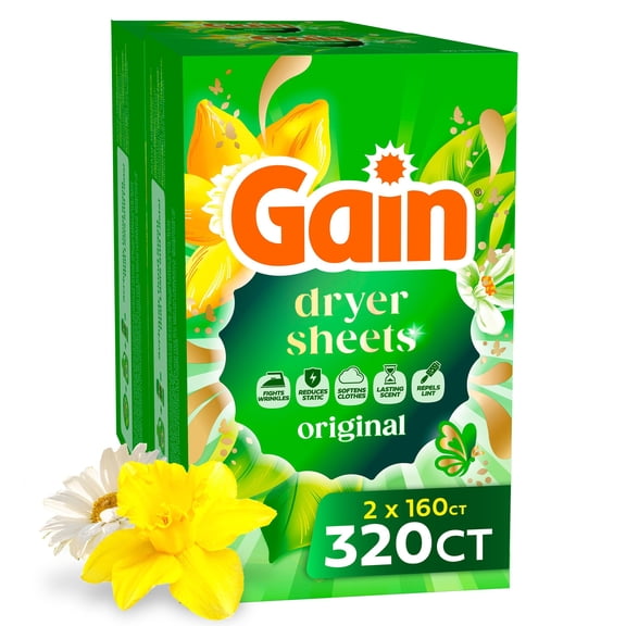 Gain Dryer Sheets, Original, 320 ct.