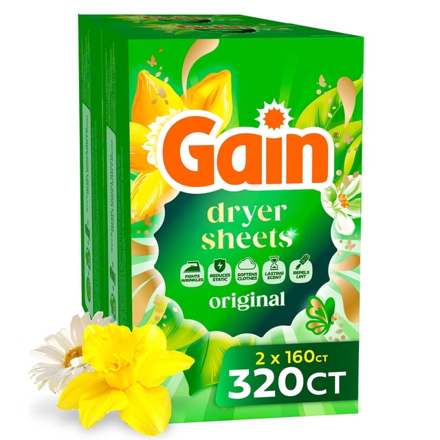 Gain Dryer Sheets, Original, 320 ct.