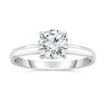 thumbnail image 1 of Lab Created Diamond Round Cut Solitaire Ring In 18K Gold, 1 of 7