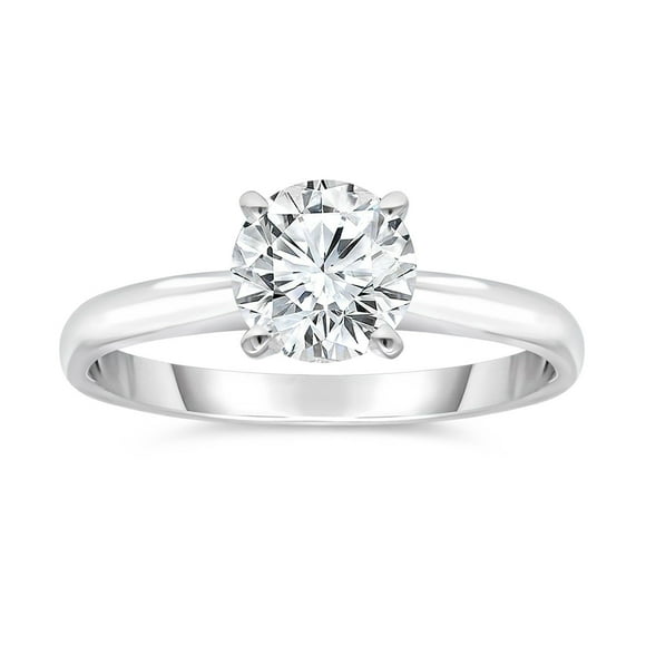 1 CT. T.W. Lab Created Diamond Round Cut Solitaire Ring In 18K Gold