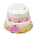 thumbnail image 1 of Pink Whales Two-Tier Cake, 1 of 1