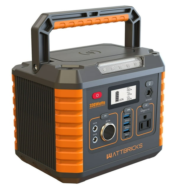 330 Watt Wattbricks Energy Inc. MP330 Portable Power Station Solar Generator