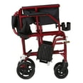 thumbnail image 4 of Ultra Lightweight Transport Wheelchair, Burgundy, 4 of 9