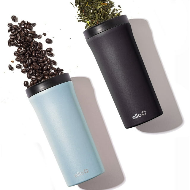 Arabica 14-ounce Stainless Steel Travel Tumbler, 2-Pack, Choose Color