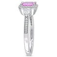 thumbnail image 4 of Pink & White Sapphire with Diamond Accent 3-Stone Ring in 14K Gold, 4 of 6