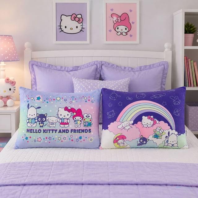 Kids Licensed 2-Pack Cloud Plush Pillow Set, 20" x 26"