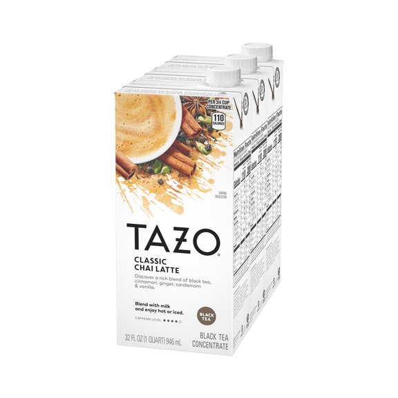Tazo Chai Latte Concentrate Black Tea, 32 fl. oz., 3 pk.