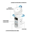 thumbnail image 2 of Tech Squared Power Tower with Qi2 Wireless Charging and Retractable Cords, 2 of 5