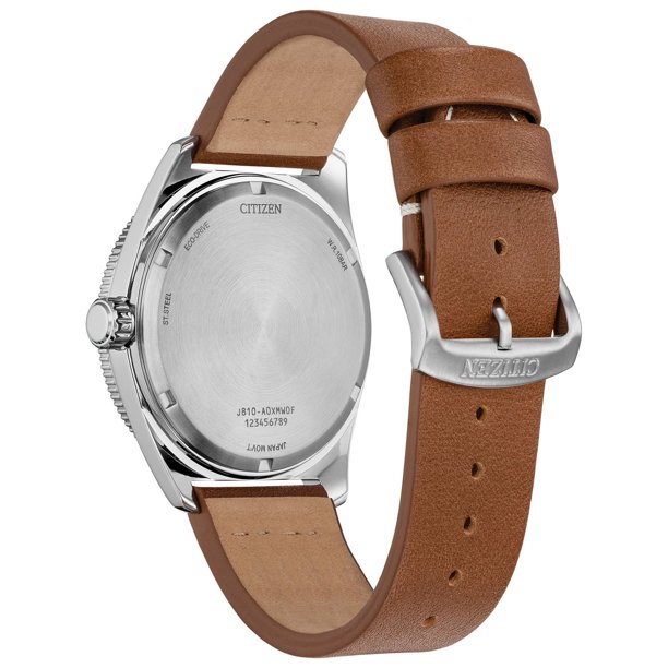 Citizen Eco-Drive Brycen Mens Watch 43mm Silver Tone Brown Leather Chronograph Citizen® Brycen Chronograph Men main image 2