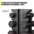 thumbnail image 2 of Centr Power Series 5-30 lb. Rubber Dumbbell Set with Rack, 2 of 7