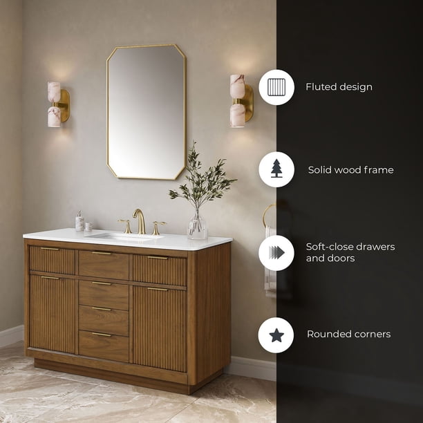 OVE Decors Xander Vanity with Engineered Marble Vanity Top and