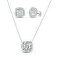 thumbnail image 1 of 1.20 CT. T.W. Cushion Shape Diamond Pendant and Earring Set in 14K Gold, 1 of 8
