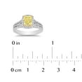 thumbnail image 6 of 1.60 CT. TW Cushion Cut Natural Yellow Halo Diamond Ring in 18K Gold, 6 of 6