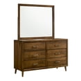 thumbnail image 3 of Zuma 6-Drawer Dresser & Mirror in Walnut, 3 of 9