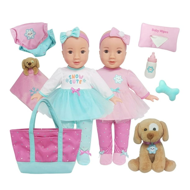 Member's Mark Sweet Twins Vinyl Dolls with Accessories