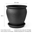 thumbnail image 3 of Member's Mark 20" Matte Black Umbrella Stand Planter with Integrated Saucer, 3 of 3