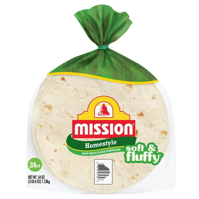 Mission Homestyle 8" Soft Taco Flour Tortillas, 24 ct.