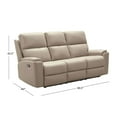 thumbnail image 15 of Everett 3-Piece Top-Grain Leather Manual Reclining Set, Assorted Colors, 15 of 17