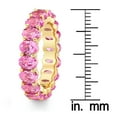 thumbnail image 4 of Oval Cut Lab Created Pink Sapphire Eternity Band in 14K Yellow Gold, 4 of 6