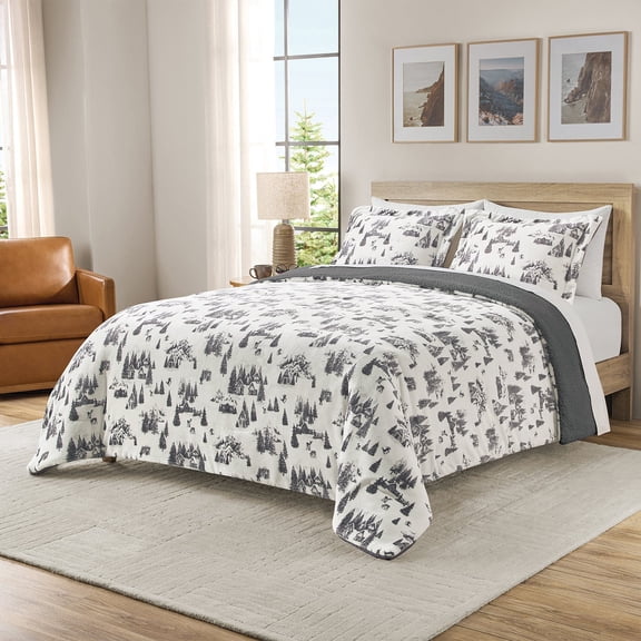 Member’s Mark 3-Piece Printed Plush Sherpa Comforter Set