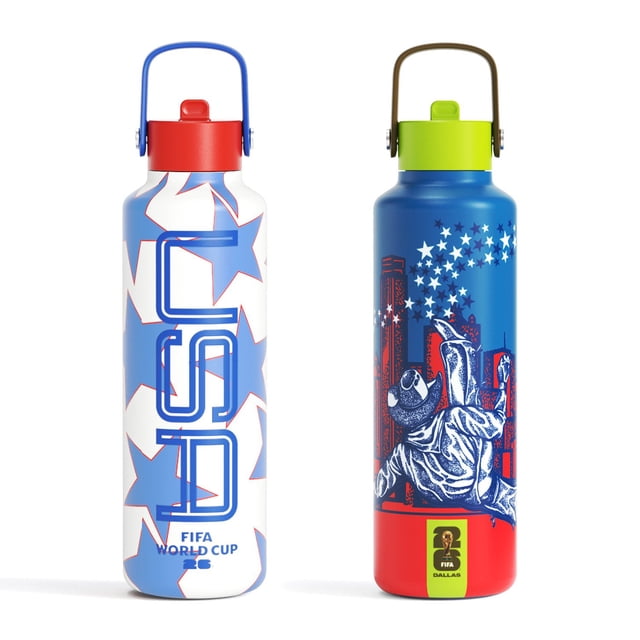 Atelier Sportif FIFA World Cup 2026 Performance 24oz Insulated Water Bottle, 2-Pack