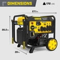 thumbnail image 5 of 10,000/7,750-Watt Electric Start Home Backup Portable Open Frame Inverter Generator with Quiet Technology and CO Shield, 5 of 14