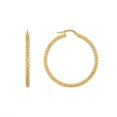 thumbnail image 1 of Diamond Cut Hoop Earrings in 14K Gold, 1 of 5
