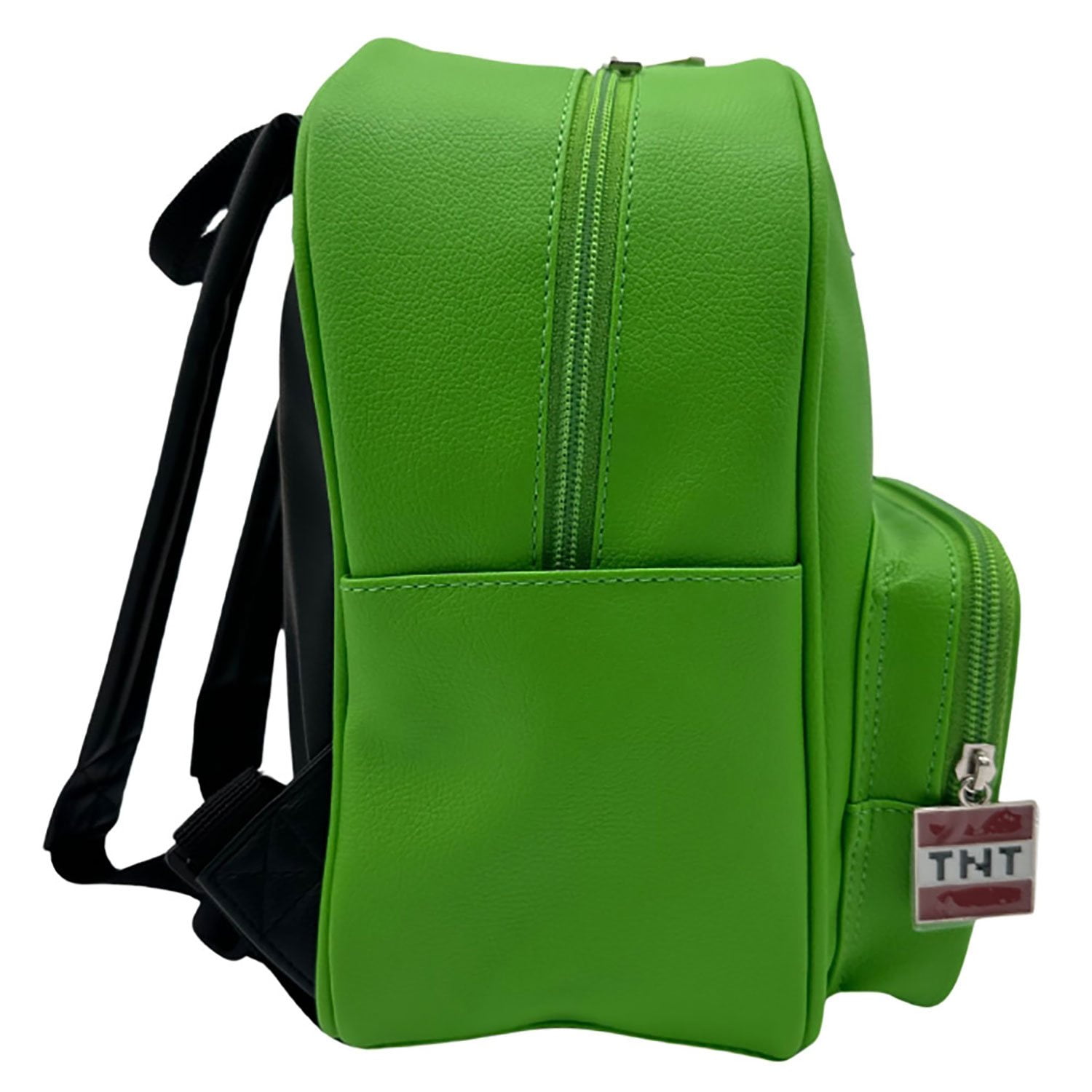 green super mini backpack Zem The interior showcases a repeated print of the Emerald City Green Fairy Grunge Slouch Mini