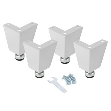 Seville Classics UltraHD 6" Tall Leveling Feet with Rubber Base, Set of 4 or 6
