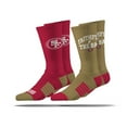 thumbnail image 1 of San Francisco 49ers Adult 2-Pack Crew Socks, 1 of 3