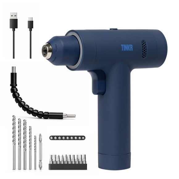 TINKR 12V Cordless Brushless Drill with USB-C Charging