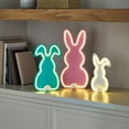 thumbnail interactive-video image 1 of Member's Mark Neon Bunny Décor, Set of 3, 1 of 7