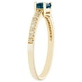 thumbnail image 3 of Baguette Cut Gemstone and 0.10 CT. T.W. Diamond Ring in 14K Gold, 3 of 5
