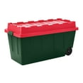 thumbnail image 1 of Member's Mark 64 Gallon Heavy-Duty Red & Green Wheeled Latch Storage Tote, 21.1" D x 46.5" W x 23.2" H, 1 of 6