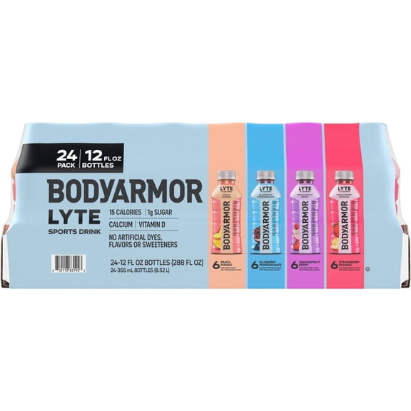 BODYARMOR LYTE Sports Drink Variety Pack Bottles, 12 fl. oz., 24 pk.