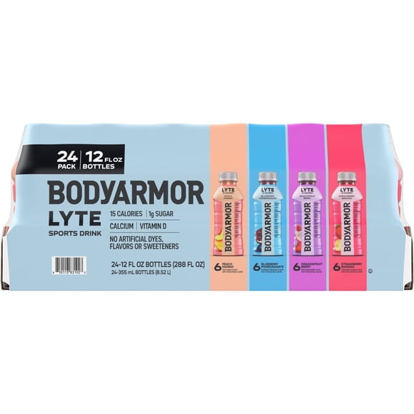 BODYARMOR LYTE Sports Drink Variety Pack Bottles, 12 fl. oz., 24 pk.
