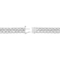 thumbnail image 3 of Oval Cut 3 Row Gemstone Bracelet in Sterling Silver, 3 of 4