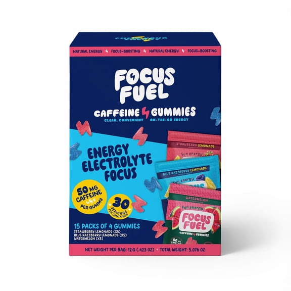 FocusFuel Variety Pack Caffeine Gummies, 4 ct., 15 pk.