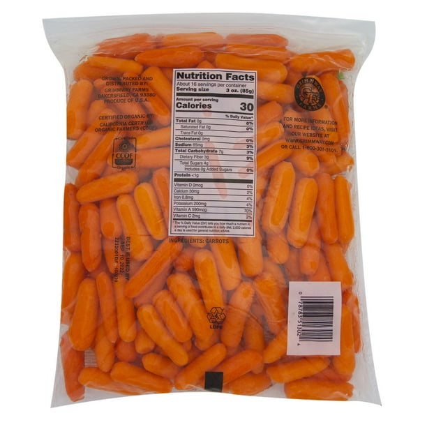 Organic Petite Baby Carrots 3 lbs. - Samsclub.com