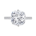 thumbnail image 4 of Lab Created 5.50 CT.T.W. Cushion Cut Diamond Ring in 14K White Gold, 4 of 5