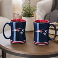 thumbnail image 5 of Logo Brands New England Patriots 14oz Relief Mug Set, 5 of 5