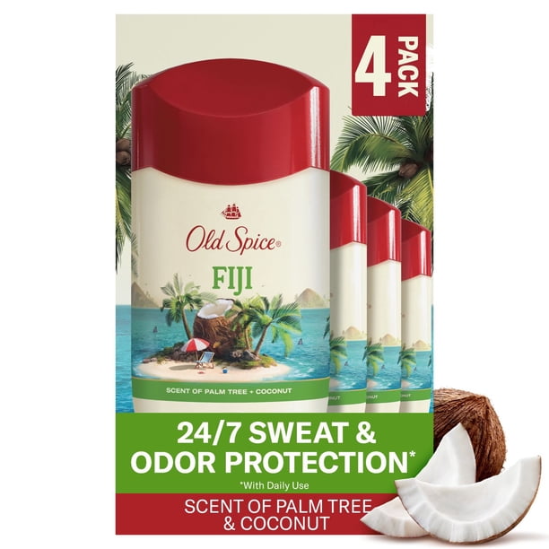 Old Spice Fiji Antiperspirant Deodorant, Palm Tree + Coconut, 2.6