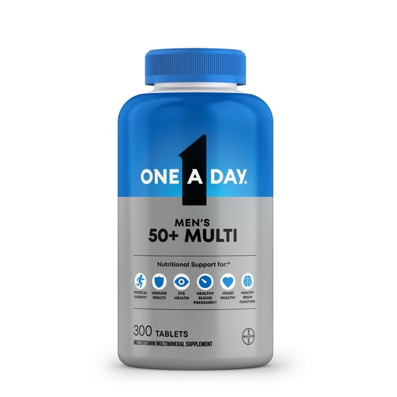 One A Day Men's 50+ Healthy Advantage Multivitamin Tablets, 300 ct.