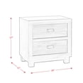 thumbnail image 2 of Harrison 2-Drawer MDF and Particle Board Nightstand, Walnut, 2 of 5