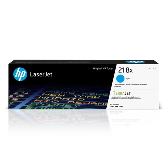 HP 218X, (W2181X), High Yield Cyan Original LaserJet Toner Cartridge