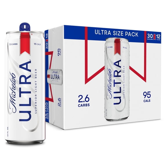 Michelob ULTRA Superior Light American Lager Beer, 12 fl. oz. can, 30 pk.