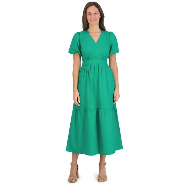 french connection ladies puff sleeve maxi dress French Connection Ladies Puff Sleeve Maxi Dress