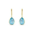 thumbnail image 1 of Pear Cut Gemstone Bezel Set Dangle Earrings in 14K Gold, 1 of 5